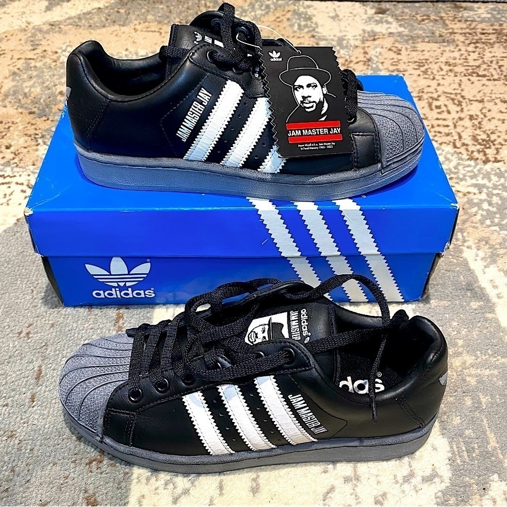 RARE!! NIB 2003 Jam Master Jay Limited Edition Adidas Sneakers. Women 8.5 Men 7 - Picture 6 of 10